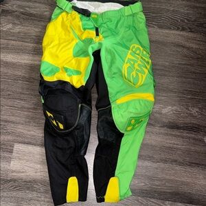Skullcandy Vibrant Green and Yellow Men's motocross pants